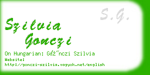 szilvia gonczi business card